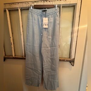Linen blend pants